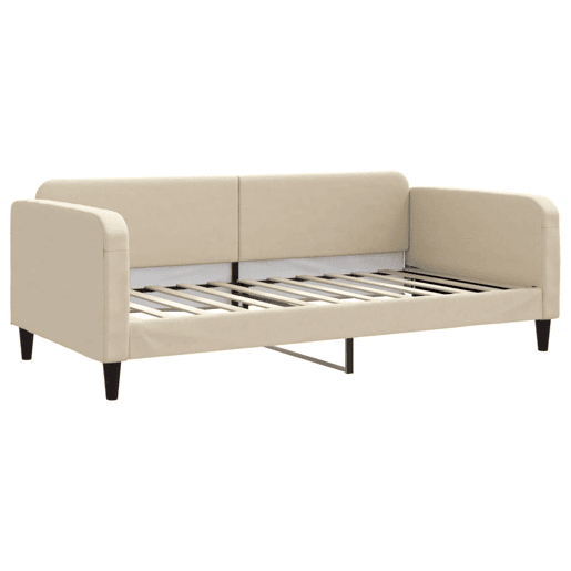 Sofá-cama, Sofá conversível com gavetão e gavetas 100x200 cm tecido cor creme Sofá-cama, Sofá conversível com gavetão e gavetas 100x200 cm tecido cor creme