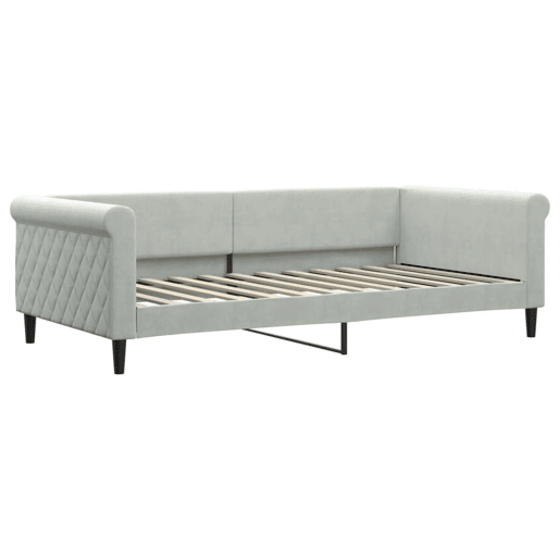 Sofá-cama, Sofá conversível c gavetão e gavetas 100x200 cm veludo cinzento-claro Sofá-cama, Sofá conversível c gavetão e gavetas 100x200 cm veludo cinzento-claro