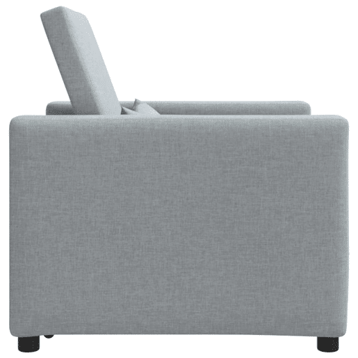 Sofá cama, Sofá conversível single Cinzento-claro 90 x 165 x 87 cm tecido