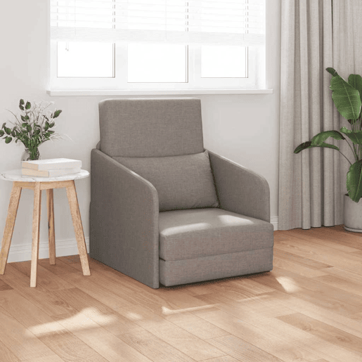 Sofá-cama, Sofá conversível Cinzento-acastanhado 65 x 80 x 83 cm Veludo