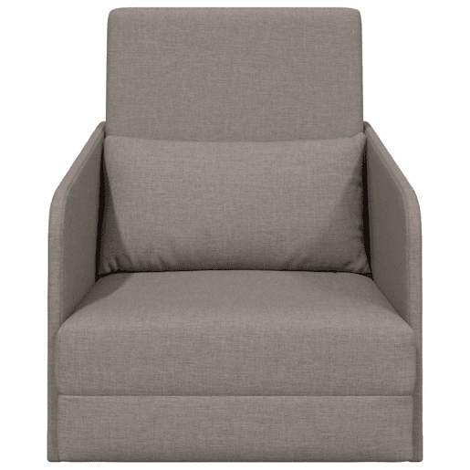 Sofá-cama, Sofá conversível Cinzento-acastanhado 65 x 80 x 83 cm Veludo