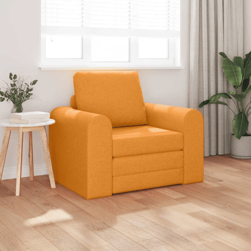 Sofá-cama, Sofá conversível Amarelo Escuro 98 x 71 x 83 cm Veludo