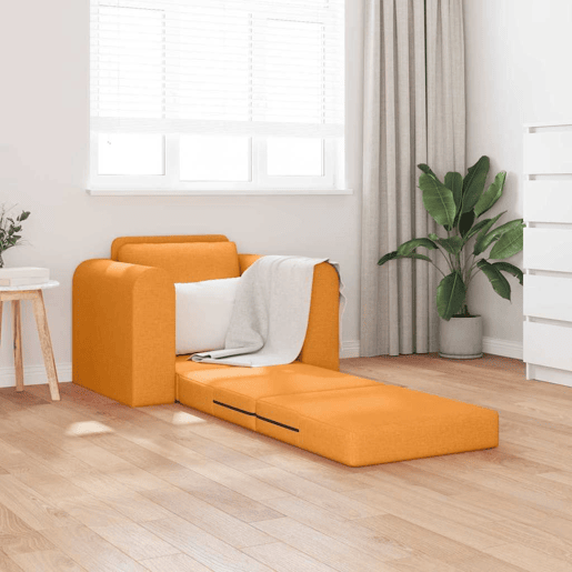 Sofá-cama, Sofá conversível Amarelo Escuro 98 x 71 x 83 cm Veludo