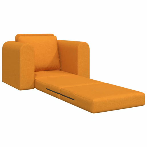 Sofá-cama, Sofá conversível Amarelo Escuro 98 x 71 x 83 cm Veludo