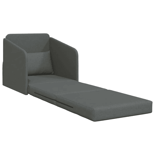 Sofá-cama, Sofá conversível Cinza Escuro 65 x 80 x 83 cm Veludo
