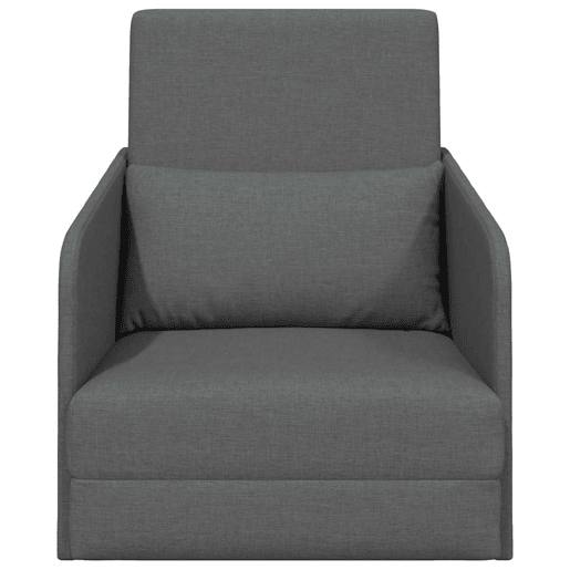 Sofá-cama, Sofá conversível Cinza Escuro 65 x 80 x 83 cm Veludo