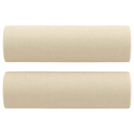 Sofá 2 lugares, Sofá fixo + almofadas decorativas 140 cm tecido cor creme Sofá 2 lugares, Sofá fixo + almofadas decorativas 140 cm tecido cor creme
