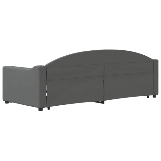 Sofá-cama, Sofá conversível com gavetão 80x200 cm tecido cinzento-escuro Sofá-cama, Sofá conversível com gavetão 80x200 cm tecido cinzento-escuro