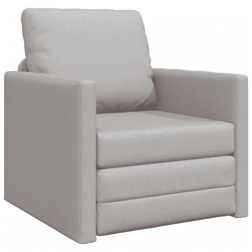 Sofá-cama, Sofá conversível Cinza Nuvem 74 x 77 x 81 cm Veludo