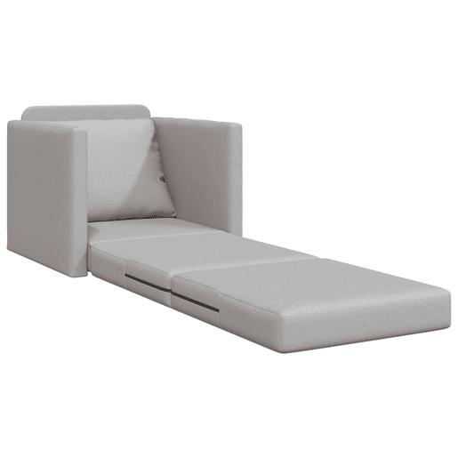Sofá-cama, Sofá conversível Cinza Nuvem 74 x 77 x 81 cm Veludo