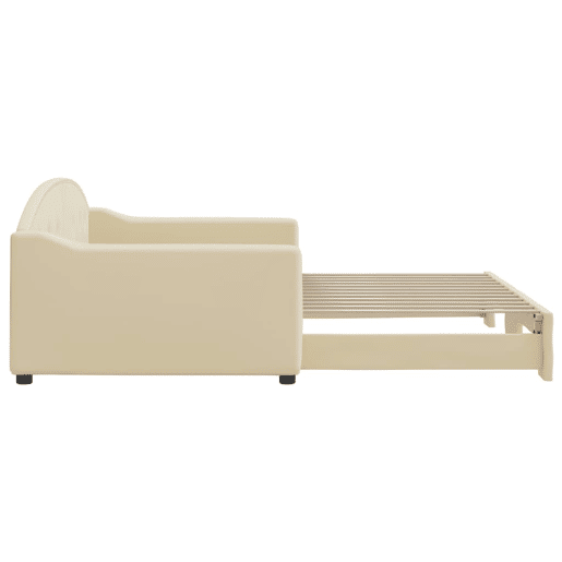 Sofá-cama, Sofá conversível com gavetão 100x200 cm tecido cor creme