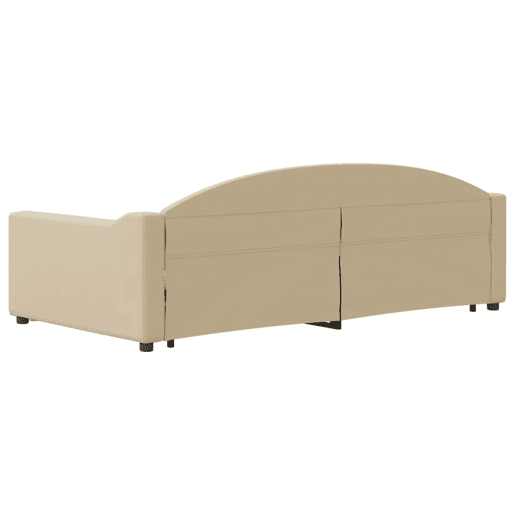 Sofá-cama, Sofá conversível com gavetão 100x200 cm tecido cor creme