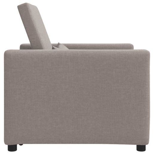 Sofá cama, Sofá conversível single Cinzento-acastanhado 90 x 165 x 87 cm tecido