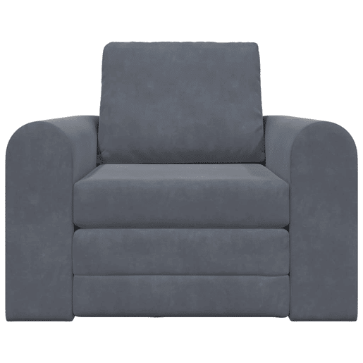 Sofá-cama, Sofá conversível Cinza Escuro 98 x 71 x 83 cm Veludo