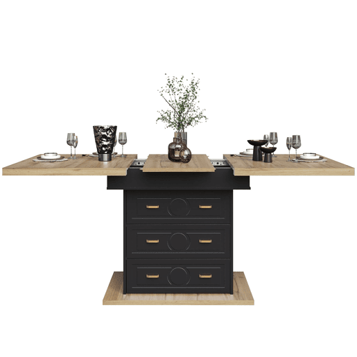 Mesa extensÃvel 110x80x75 cm - Aumento até 140 cm - Para 6 pessoas - Madeira natural Mesa extensÃvel 110x80x75 cm - Aumento até 140 cm - Para 6 pessoas - Madeira natural