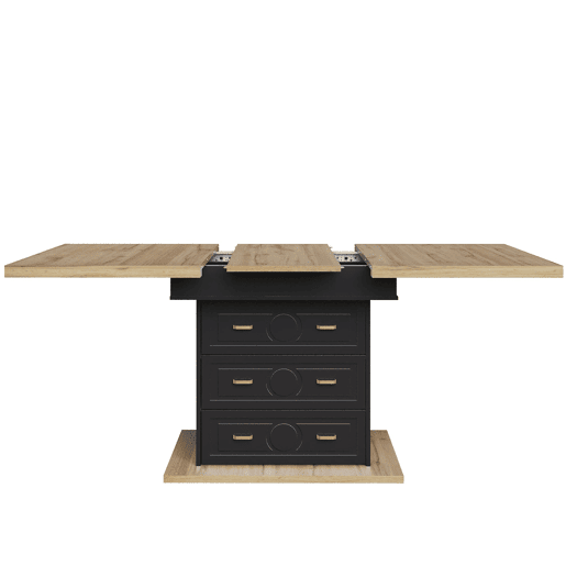 Mesa extensÃvel 110x80x75 cm - Aumento até 140 cm - Para 6 pessoas - Madeira natural Mesa extensÃvel 110x80x75 cm - Aumento até 140 cm - Para 6 pessoas - Madeira natural