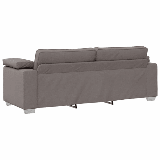 Sofá 3 lugares, Sofá fixo Cinzento-acastanhado 219 x 77 x 82 cm tecido Sofá 3 lugares, Sofá fixo Cinzento-acastanhado 219 x 77 x 82 cm tecido