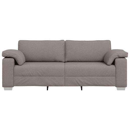 Sofá 3 lugares, Sofá fixo Cinzento-acastanhado 219 x 77 x 82 cm tecido Sofá 3 lugares, Sofá fixo Cinzento-acastanhado 219 x 77 x 82 cm tecido