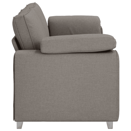 Sofá 3 lugares, Sofá fixo Cinzento-acastanhado 219 x 77 x 82 cm tecido Sofá 3 lugares, Sofá fixo Cinzento-acastanhado 219 x 77 x 82 cm tecido