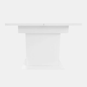 Mesa extensível + retangular - com arrumação, multifuncional, em ferro, branca