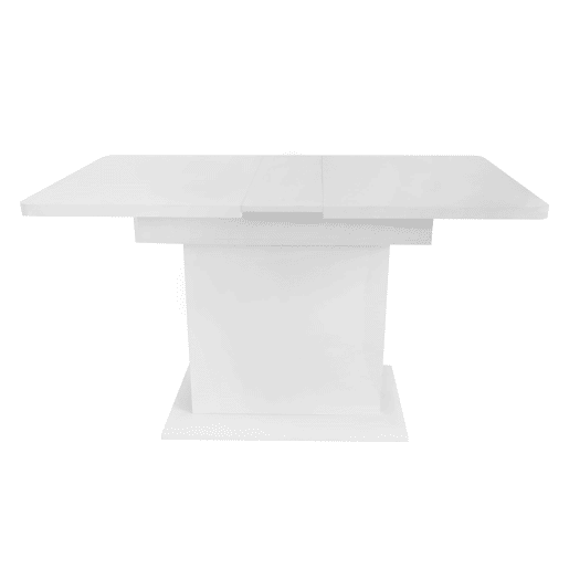 Mesa extensível + retangular - com arrumação, multifuncional, em ferro, branca