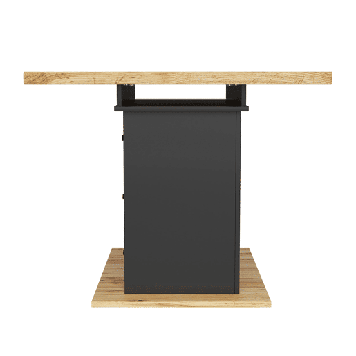 Mesa extensível 110x80x75 cm - Adequada para sala de jantar, cozinha ou terraço - Madeira natural