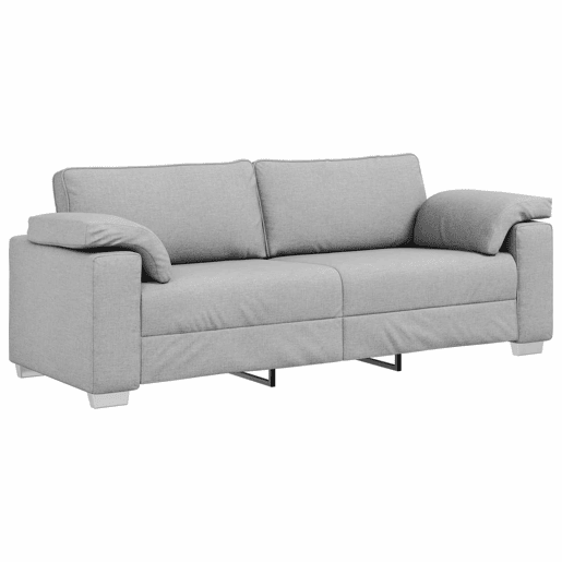 Sofá 3 lugares, Sofá fixo Cinza Nuvem 219 x 77 x 82 cm tecido