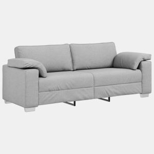 Sofá 3 lugares, Sofá fixo Cinza Nuvem 219 x 77 x 82 cm tecido