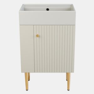 Móvel de casa de banho 55 cm - Lavatório com armário inferior, móveis para casas de banho pequenas - Branco