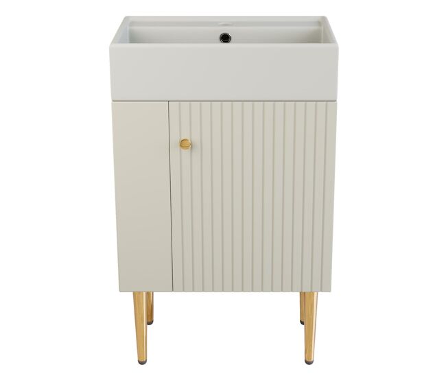 Móvel de casa de banho 55 cm - lavatório com armário inferior, móveis para casas de banho pequenas - branco