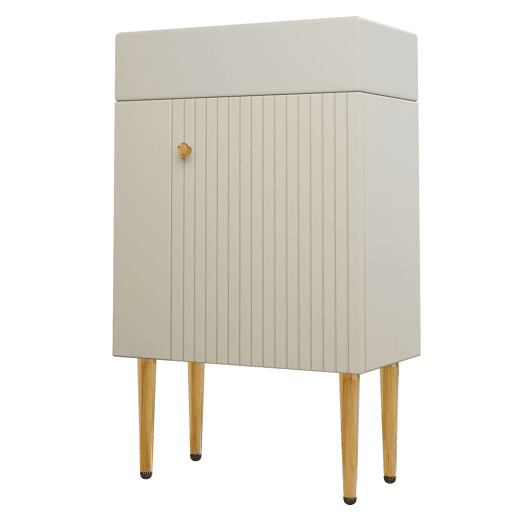 Móvel de casa de banho 55 cm - Lavatório com armário inferior, móveis para casas de banho pequenas - Branco
