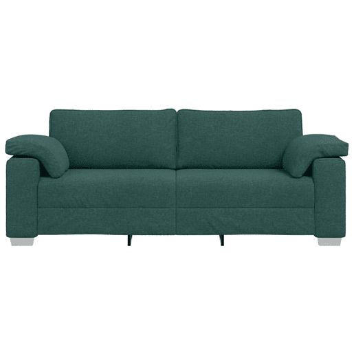 Sofá 3 lugares, Sofá fixo Verde Escuro 219 x 77 x 82 cm tecido