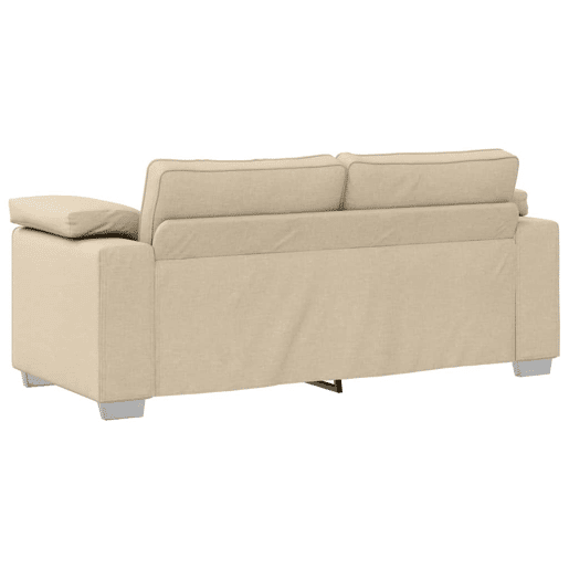 Sofá 3 lugares, Sofá fixo Creme 180 x 77 x 82 cm tecido Sofá 3 lugares, Sofá fixo Creme 180 x 77 x 82 cm tecido