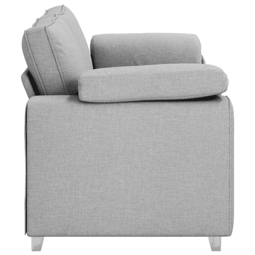 Sofá 3 lugares, Sofá fixo Cinza Nuvem 180 x 77 x 82 cm tecido