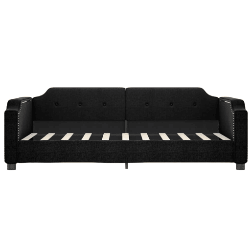Sofá-cama, Sofá conversível com gavetão 90x190 cm tecido preto