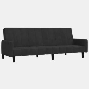 Sofá-cama, Sofá conversível de 2 lugares veludo preto