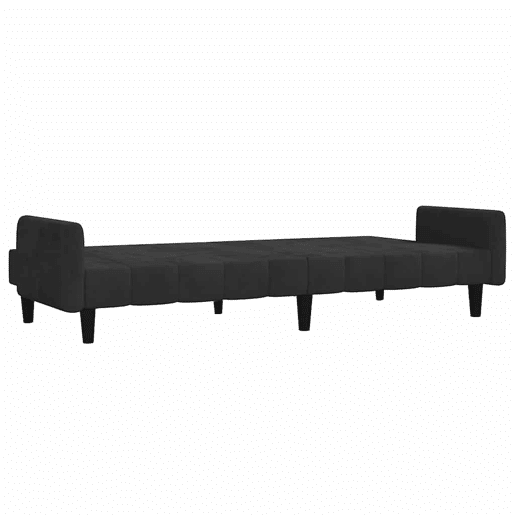 Sofá-cama, Sofá conversível de 2 lugares veludo preto