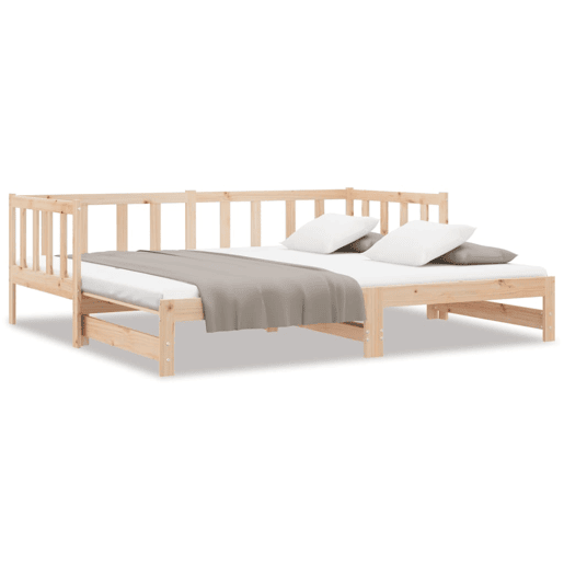 Sofá-cama, Sofá conversível com gavetão 90x200 cm madeira de pinho maciça