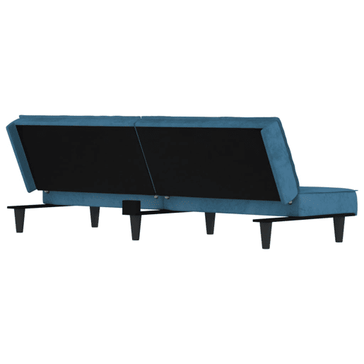 Sofá-cama, Sofá conversível veludo azul Sofá-cama, Sofá conversível veludo azul