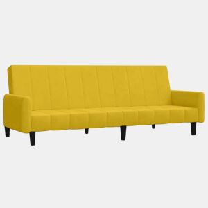 Sofá-cama, Sofá conversível de 2 lugares veludo amarelo