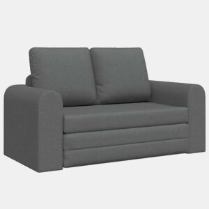 Sofá-cama, Sofá conversível Cinzento escuro 148 x 71 x 83 cm tecido