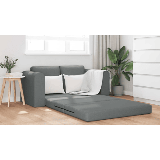 Sofá-cama, Sofá conversível Cinzento escuro 148 x 71 x 83 cm tecido