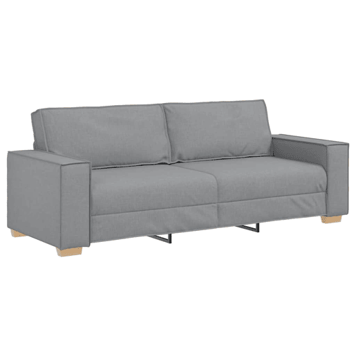 Sofá de 3 lugares - Sofá fixo cinza claro 180 cm Tecido