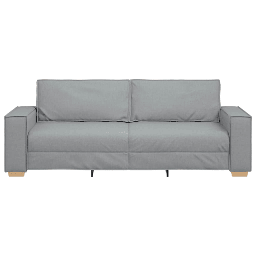 Sofá de 3 lugares - Sofá fixo cinza claro 180 cm Tecido