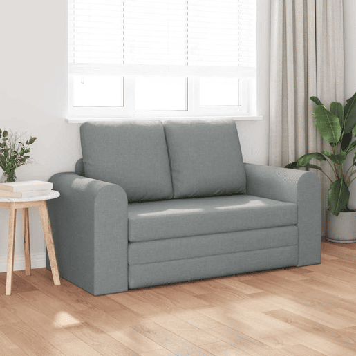 Sofá-cama, Sofá conversível Cinzento-claro 148 x 71 x 83 cm tecido