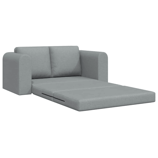 Sofá-cama, Sofá conversível Cinzento-claro 148 x 71 x 83 cm tecido