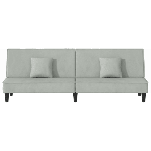 Sofá-cama, Sofá conversível veludo cinzento-claro