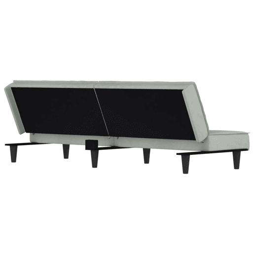 Sofá-cama, Sofá conversível veludo cinzento-claro