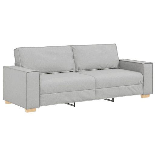 Sofá de 3 lugares - Sofá fixo cinza nuvem 180 cm tecido