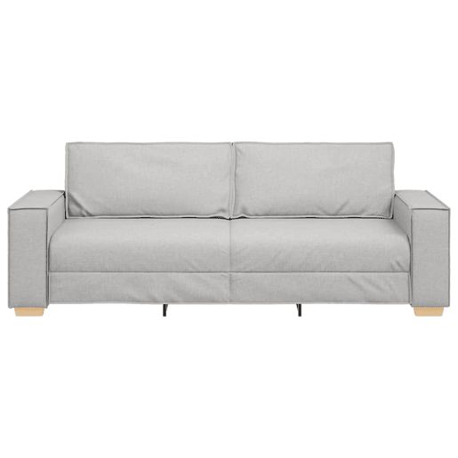 Sofá de 3 lugares - Sofá fixo cinza nuvem 180 cm tecido